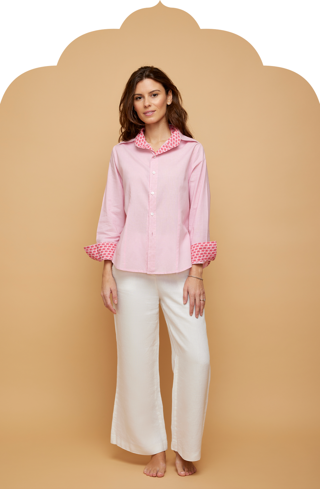 Women's Pink Cotton Shirt – Hot Pink Jaipur