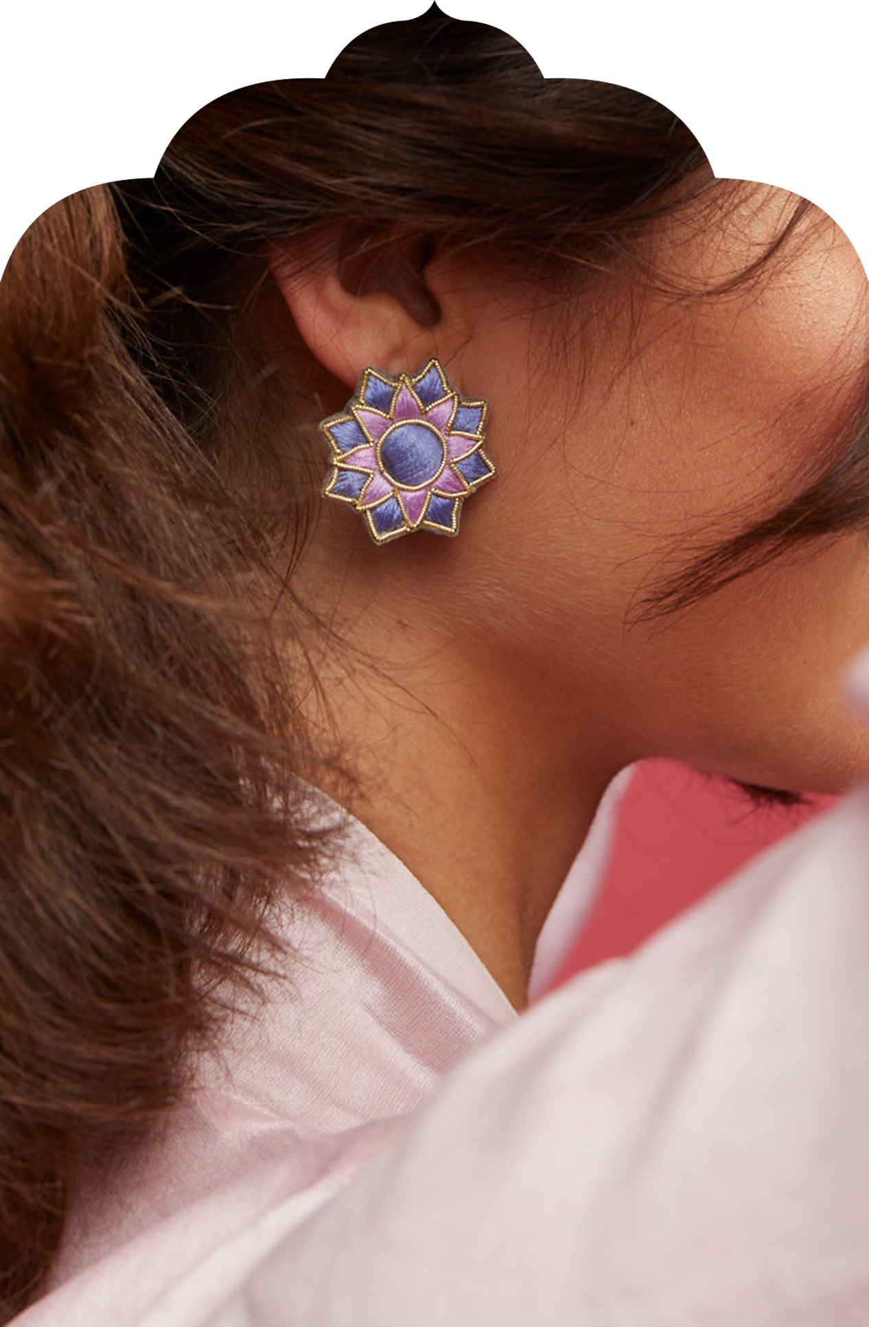 Sophia 203 x HP Amethyst Embroidered Earrings