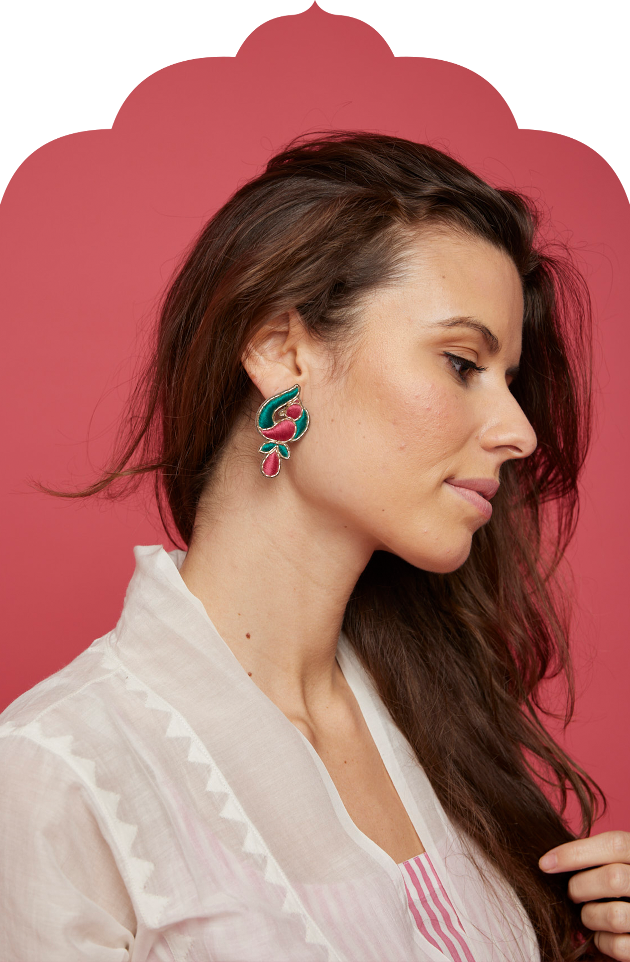 Sophia 203 x HP Lovebird Embroidered Earrings