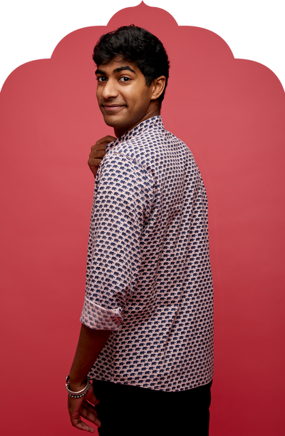 Men's Shirt with All Over Elephant Print