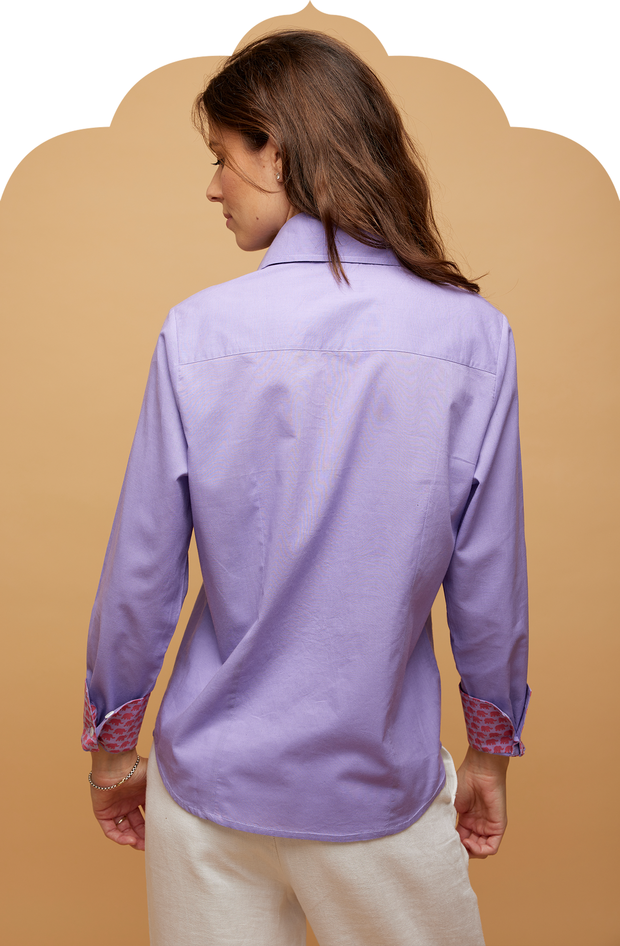 Women's Purple Cotton Shirt
