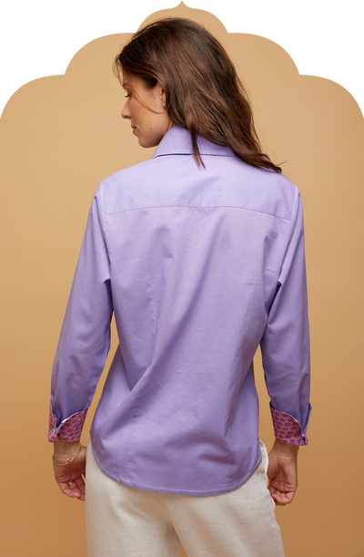Women's Purple Cotton Shirt